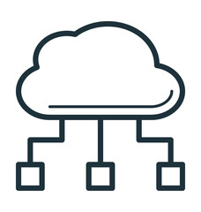 Cloud Network Vector Icon