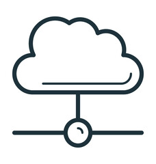 Cloud Network Vector Icon