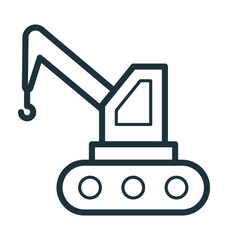 Excavator Cool Vector Icon