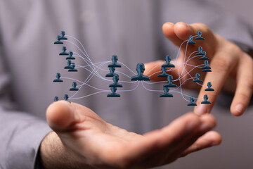 hierarchy connection team group digital