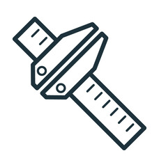 Obraz premium Wrench Cool Vector Icon