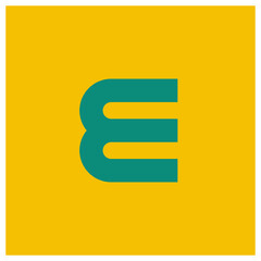 Obraz premium E Letter Logo Lettermark Monogram - Typeface Type Emblem Character Trademark