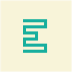 E Letter Logo Lettermark Monogram - Typeface Type Emblem Character Trademark