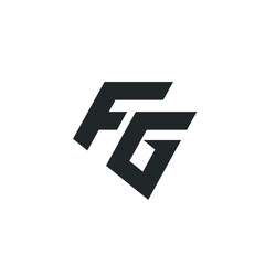 F G Letter Logo Lettermark FG Monogram - Typeface Type Emblem Character Trademark