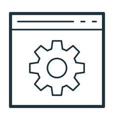 Web Gear Vector Icon