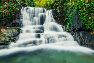 Obraz premium Beautiful waterfall in the forest
