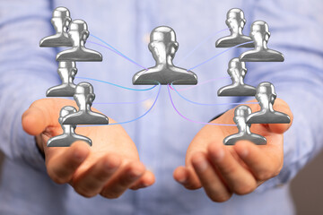 hierarchy connection team group digital