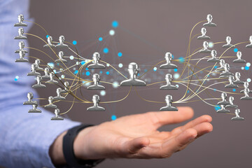 hierarchy connection team group digital