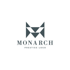 Naklejka premium M Letter Logo Lettermark Monogram - Typeface Type Emblem Character Trademark