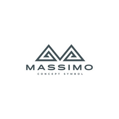 M Letter Logo Lettermark Monogram - Typeface Type Emblem Character Trademark