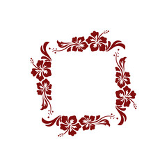 Hibiscus Logo Flower Decoration Ornament - Tropical plant blossom bloom illustration drawing doodle botanical exotic