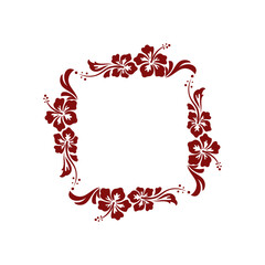 Hibiscus Logo Flower Decoration Ornament - Tropical plant blossom bloom illustration drawing doodle botanical exotic