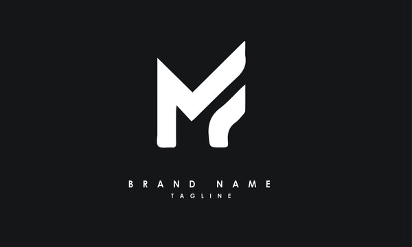 Alphabet letters Initials Monogram logo MF, FM, M and F