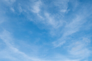 Beautiful Clear Blue sky  and white cloud use for background,screen,wallpaper,pattern,poster concept.