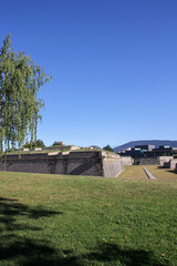 Pamplona Park with lots of vegetation and fortress