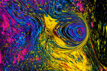 Abstract colorful artistic wavy banner design.