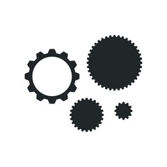 Cogwheel Gear wheel Silhouette Illustration - Tech Technology Mechanical Industrial Industry Machine Engine Engineering