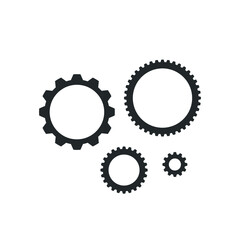 Cogwheel Gear wheel Silhouette Illustration - Tech Technology Mechanical Industrial Industry Machine Engine Engineering