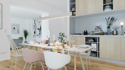 modern luxury european apartment loft with scandinavian furniture design
