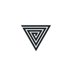 Triangle logo - abstract prism geometric shape graphic geometry line futuristic polygonal layout marketing perspective corporate tech delta spectrum business