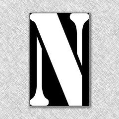 Badge with monogram N