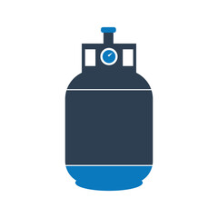 Gas cylinder vector icon sign symbol with vector eps10