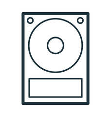 Fototapeta premium Hard Disk Vector Icon