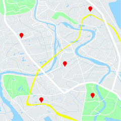 Obraz premium vector city map 