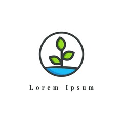 minimalist naturally logo vector illustration