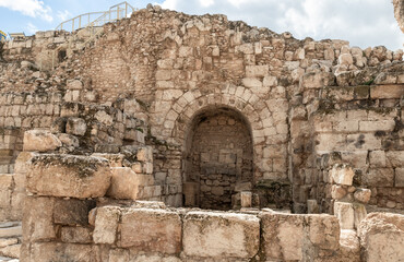 Fototapeta na wymiar The remains of the Maresha city in Beit Guvrin, near Kiryat Gat, in Israel