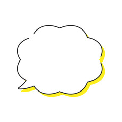 吹き出しのイラスト　ずらし影付バージョン