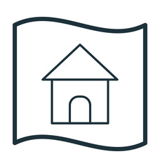 House Plan Colored Vector Icon