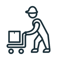 Laborer Colored Vector Icon