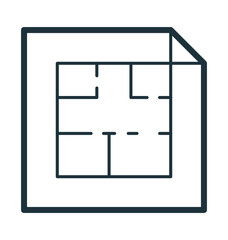 Construction Plan Colored Vector Icon