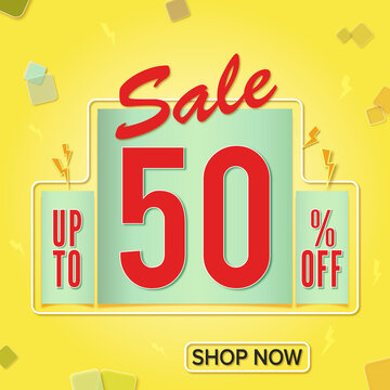 Vector Colorful Sale Discount Banner in Illustrator
