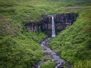 cascada verde islandia