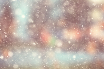 Obraz premium snow abstract warm glow background, winter christmas design