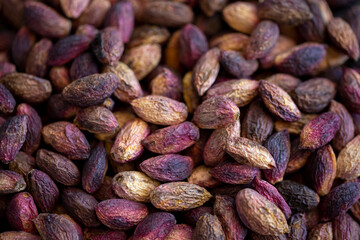 close up of dried fruit. pistachios