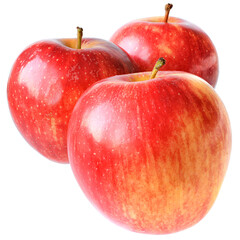 Red three apple isolated