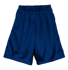 Blank mesh short pants color navy front view on white background
