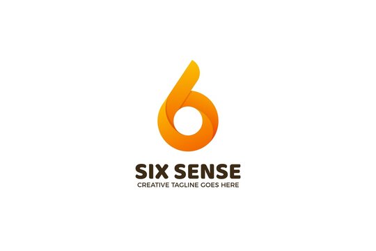 Number 6 Numerical Logo Template