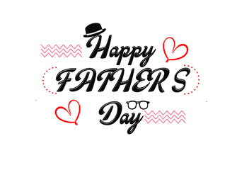 Happy father's day greetings card vector. Artistic Father's day lettering