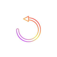 arrow, left, navigation, circle icon. Vector Illustration.