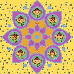  Diwali rangoli illustration design artwork for home and offices decoration.
