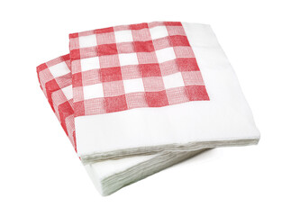 napkins in a red cell on white