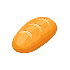Golden delicious bread. Bakery. Vector illustration.