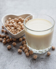 Chick peas milk with chick peas