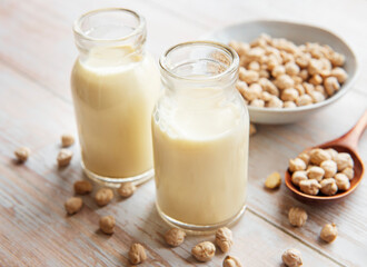 Chick peas milk with chick peas