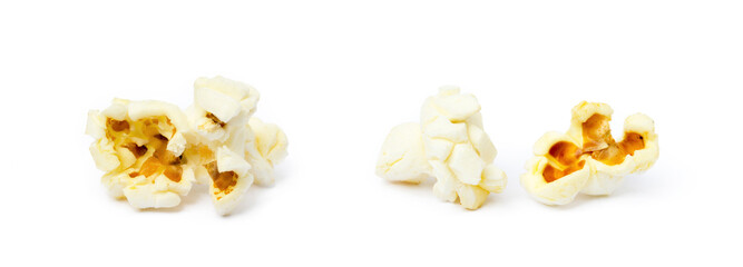 Fresh popcorn isolated on a white background