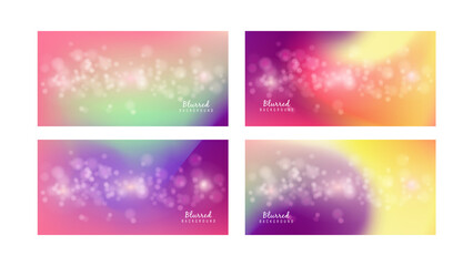 backgrounds with soft bokeh and smooth blurry colors. Ideal background templates for using as backdrop in stationery, social media posts, emails, presentations with professional business look&feel.